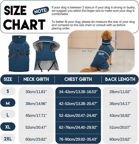 Warm Dog Coat, Reflective Adjustable Dog Jacket, Furry Turtleneck Winter Coat Thicken Dog Fleece Vest, Waterproof Windproof Dog Cold Weather Coats with Buckle for Puppy Small Medium Large Dogs in Saudi Arabia