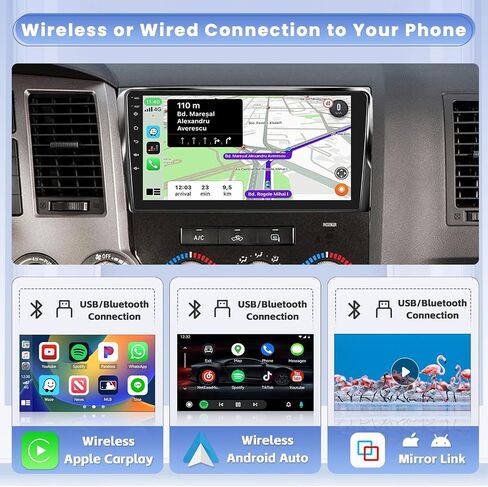 Hikity Android Car Stereo for Toyota Tundra 2007-2013/Sequoia 2008-2018 راديو 2+64GB 10.1 بوصة تعمل باللمس راديو السيارة Carplay Android Auto GPS Navigation WiFi Bluetooth FM EQ كاميرا احتياطية in Saudi Arabia