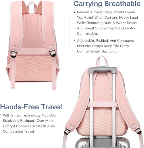 حقيبة ظهر للكمبيوتر المحمول من Boavan للرجال، حقيبة كمبيوتر محمول مقاس 15.6 بوصة مع منفذ USB، حقيبة ظهر مضادة للماء للسفر والعمل، مضادة للسرقة للمعلم والممرضة والطبيب وحقائب كتب كاجوال وحقيبة ظهر للعمل والمكتب، باللون الأسود in Kuwait