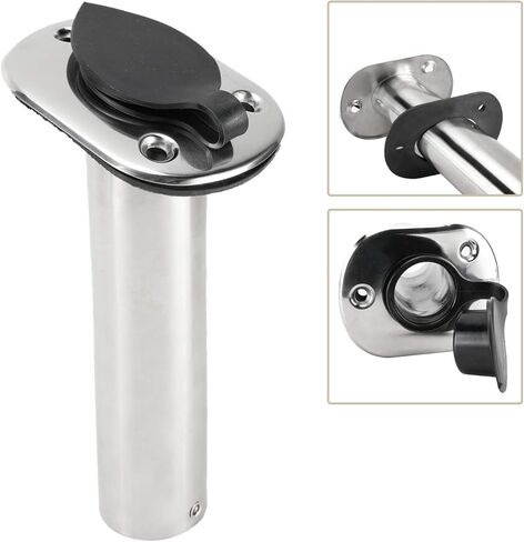 حامل قضيب تثبيت فلوش 15 درجة من الفولاذ المقاوم للصدأ مع حشية بطانة من البولي فينيل كلوريد بغطاء مطاطي in Kuwait