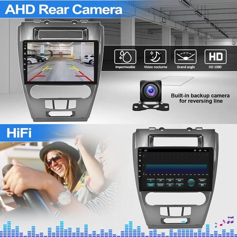 لسيارة Ford fusion 2010 2011 2012 مع راديو Apple Carplay اللاسلكي Android Auto Android 11 راديو ستيريو للسيارة 10.1 بوصة شاشة تعمل باللمس راديو سيارة بلوتوث مع نظام ملاحة GPS HiFi WiFi FM/RDS AHD كاميرا احتياطية 1+32 جيجابايت in Saudi Arabia