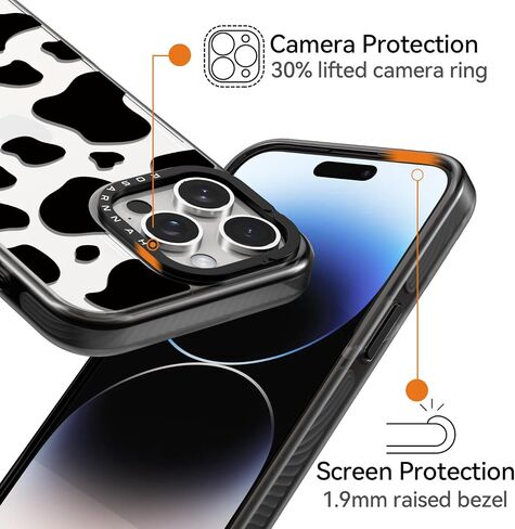 Compatible for iPhone 16 Case Cute - Durable Shockproof 6.6 ft Drop Impact Phone Case - Black Funny Passion Flower Design for iPhone 16 6.1" in Saudi Arabia