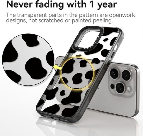 Compatible for iPhone 16 Case Cute - Durable Shockproof 6.6 ft Drop Impact Phone Case - Black Funny Passion Flower Design for iPhone 16 6.1" in Saudi Arabia