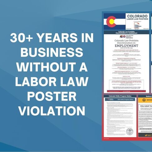 Labor Law Posters 2024 - Colorado Labor Law Poster State, Federal, OSHA Compliant, Accurate & Up to Date, Includes June Updates, Laminated Labor Law Poster 2024 Colorado, 36"w x 24"h (English) in Saudi Arabia