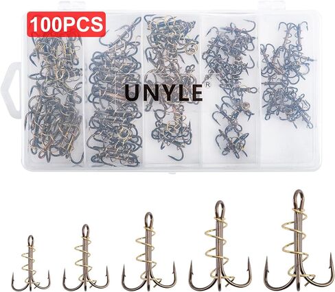 60-120 قطعة/صندوق خطافات صيد السمك الثلاثية خطافات سمك السلور العجينة طعم لكمة خطافات ثلاثية مع خطافات صيد شائكة قوية حادة زنبركية خطاف سمك من الفولاذ عالي الكربون لسمك السلور وسمك السلمون المرقط للمياه العذبة والمياه المالحة in Kuwait