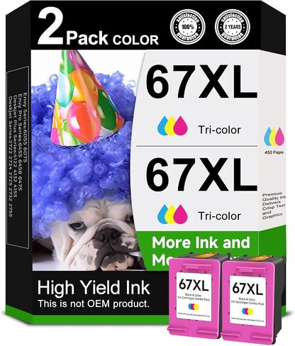 Remanufactured Ink Cartridge Replacement for HP 67XL 67 XL hp67 Printer Ink (1 Black) Works with 2700 2755e 4155e 2855e 2752 2752e Envy Pro 6455 6458 6475 Envy 6458e 6455e 6055e 6075 in Saudi Arabia