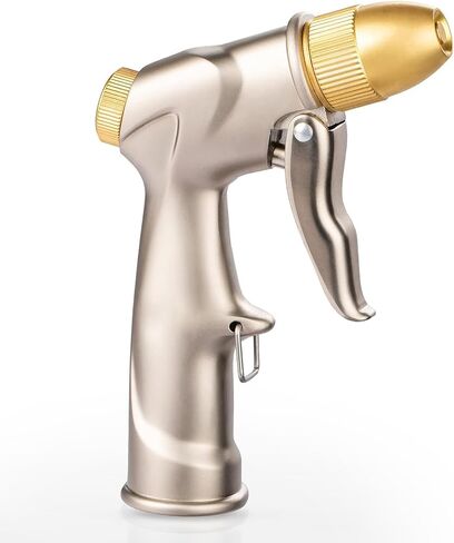 Garden Hose Nozzle, Upgrade Heavy Duty Metal High Pressure Water Hose Nozzle with 9 Spray Patterns Rotating for Outdoor Lawn & Garden Watering, Car & Pet Washing in Saudi Arabia
