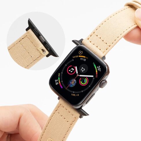 KOSETON WATCH BAND CANVAS QUICK BUCKLE REPLACEMENT STRAP - For Apple Watch band, 41mm, 40mm, 38mm, 42mm, 44mm, 45mm, 49mm, Men's and Women's iWatch bands, Adjustable Canvas Quick Buckle Sport Strap for iWatch Ultra SE Series, 9/8/7/6/5/4/3/2 in Saudi Arabia