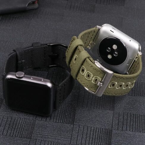KOSETON WATCH BAND CANVAS QUICK BUCKLE REPLACEMENT STRAP - For Apple Watch band, 41mm, 40mm, 38mm, 42mm, 44mm, 45mm, 49mm, Men's and Women's iWatch bands, Adjustable Canvas Quick Buckle Sport Strap for iWatch Ultra SE Series, 9/8/7/6/5/4/3/2 in Saudi Arabia