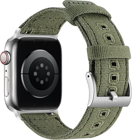 KOSETON WATCH BAND CANVAS QUICK BUCKLE REPLACEMENT STRAP - For Apple Watch band, 41mm, 40mm, 38mm, 42mm, 44mm, 45mm, 49mm, Men's and Women's iWatch bands, Adjustable Canvas Quick Buckle Sport Strap for iWatch Ultra SE Series, 9/8/7/6/5/4/3/2 in Saudi Arabia