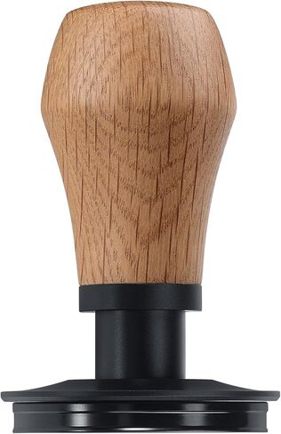 Normcore 53.3mm Espresso Coffee Tamper V4 - مكبس محمل بنابض مع قاعدة مسطحة مطلية بمادة PVD من التيتانيوم - 15 رطل / 25 رطل / 30 رطل، نوابض بديلة، مقبض من خشب الجوز الأمريكي الأصلي in Saudi Arabia