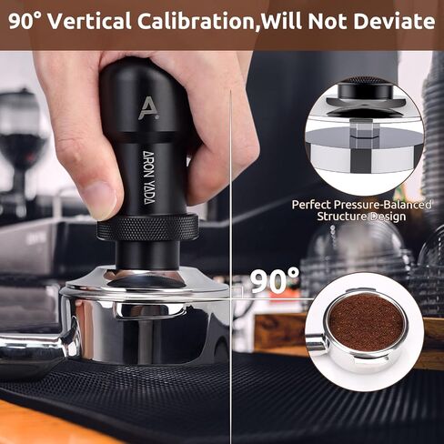 Espresso Tamper 53.3mm: 30 lb Auto-Calibrated Coffee Tamper with Silicone Mat,Coffee Tamper with 2 Spring 100% Stainless Steel Base Fits for Breville 54mm Portafilter in Saudi Arabia