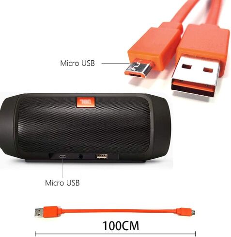 Charging Cable Micor USB Charger Power Cord Compatible with JBL Flip 4 3 2 Charge 3 2 2+ Plus Clip 3 2 Pulse 3 2 GO GO2 Trip Wireless Speaker in Kuwait