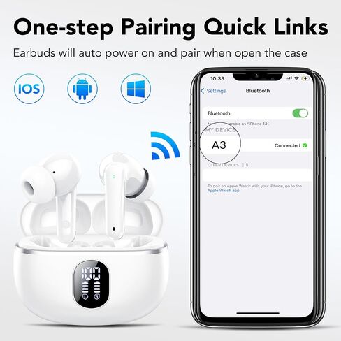 Wireless Earbuds, Bluetooth 5.3, Bluetooth Earphones in Ear Deep Bass in Saudi Arabia