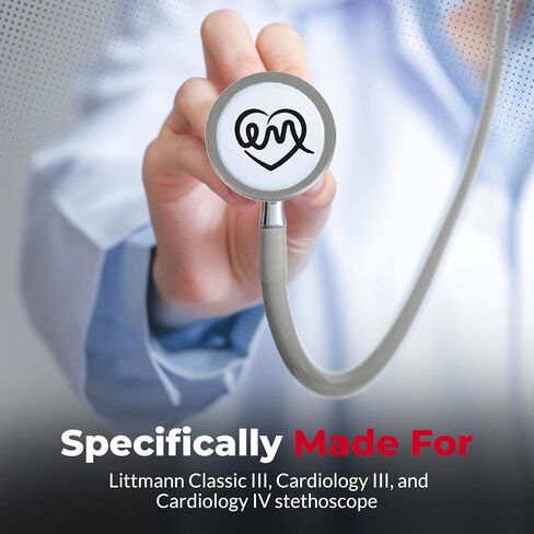 Stethoscope Replacement Part Kit for Littman Stethoscope Classic 3, Cardiology 3 & Cardiology 4 - Fits Classic III, Cardiology III & IV (Black) in Kuwait