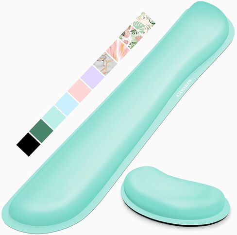 Gimars Upgrade Enlarge Silky Gel Memory Foam Wrist Rest for Computer Keyboard, Mouse, 3 PCS Ergonomic Keyboard Wrist Rest for Typing Pain Relief, Mousepad Rests, Wrist Support for Office Gaming, Black in Saudi Arabia