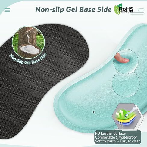 Gimars Upgrade Enlarge Silky Gel Memory Foam Wrist Rest for Computer Keyboard, Mouse, 3 PCS Ergonomic Keyboard Wrist Rest for Typing Pain Relief, Mousepad Rests, Wrist Support for Office Gaming, Black in Saudi Arabia