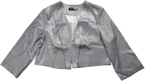 Allegra K Satin Cardigan for Women's Open Front Elegant Formal 3/4 Sleeve Bolero Shrug Jacket in Saudi Arabia