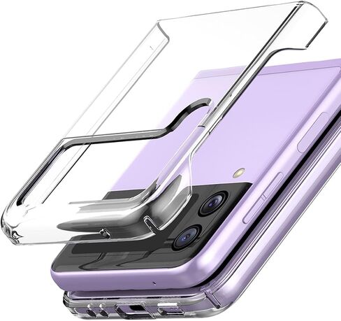 araree Nukin Samsung Galaxy Z Flip 3 5g Case, Translucent Thin Cover Slim Sturdy Scratchproof Hard PC Phone Case Minimalist Solid Sleek Designed for Galaxy Z Flip 3 5g(2021) - Clear in Saudi Arabia
