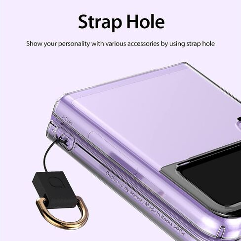 araree Nukin Samsung Galaxy Z Flip 3 5g Case, Translucent Thin Cover Slim Sturdy Scratchproof Hard PC Phone Case Minimalist Solid Sleek Designed for Galaxy Z Flip 3 5g(2021) - Clear in Saudi Arabia