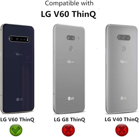 حافظة iCoverCase لهاتف LG V60 ThinQ 5G، حافظة فتحات بطاقات مغناطيسية من الجلد الصناعي الفاخر، حامل للحمل تتميز بمسند وغطاء قلاب لهاتف LG V60 (بني داكن) in Kuwait