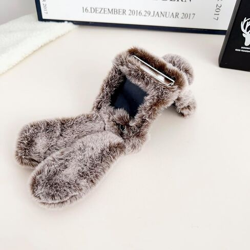 Omio for Samsung Galaxy Z Flip 5 Rabbit Fur Plush Case, Warm Plush Cute Case for Girls Women Fluffy Furry Back Cover Slim Shockproof Cover for Samsung Galaxy Z Flip 5 5G, Pink in Saudi Arabia