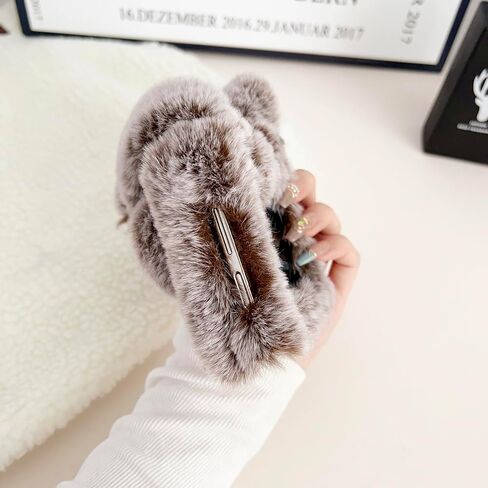 Omio for Samsung Galaxy Z Flip 5 Rabbit Fur Plush Case, Warm Plush Cute Case for Girls Women Fluffy Furry Back Cover Slim Shockproof Cover for Samsung Galaxy Z Flip 5 5G, Pink in Saudi Arabia