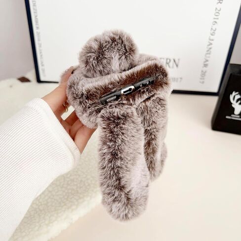 Omio for Samsung Galaxy Z Flip 5 Rabbit Fur Plush Case, Warm Plush Cute Case for Girls Women Fluffy Furry Back Cover Slim Shockproof Cover for Samsung Galaxy Z Flip 5 5G, Pink in Saudi Arabia