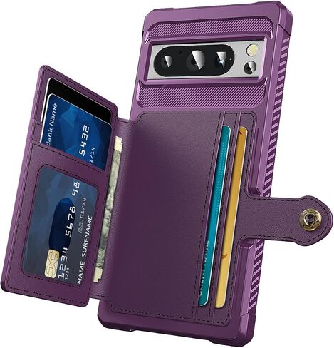 WEFOR Case for Google Pixel 8 Pro - Wallet Case with PU Leather Card Pockets Back Flip Cover for Google Pixel 8 Pro 2023 (Rose Gold) in Saudi Arabia