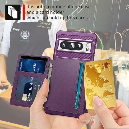 WEFOR Case for Google Pixel 8 Pro - Wallet Case with PU Leather Card Pockets Back Flip Cover for Google Pixel 8 Pro 2023 (Rose Gold) in Saudi Arabia