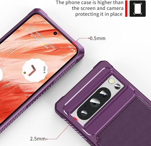WEFOR Case for Google Pixel 8 Pro - Wallet Case with PU Leather Card Pockets Back Flip Cover for Google Pixel 8 Pro 2023 (Rose Gold) in Saudi Arabia