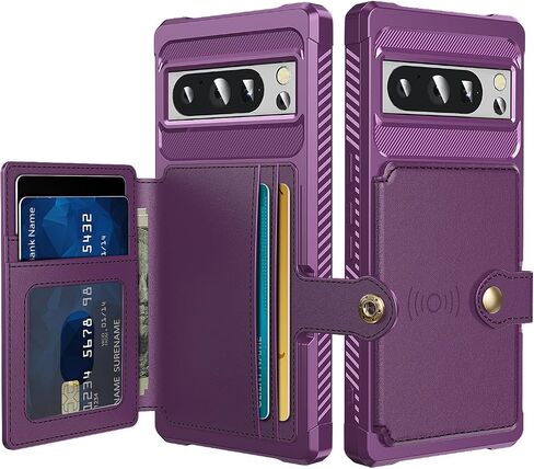 WEFOR Case for Google Pixel 8 Pro - Wallet Case with PU Leather Card Pockets Back Flip Cover for Google Pixel 8 Pro 2023 (Rose Gold) in Saudi Arabia