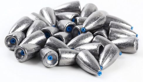 Poisson Bullet Sinker Burr-Free Built-in Tube Lead Worm Fishing Sinker Weight in Saudi Arabia
