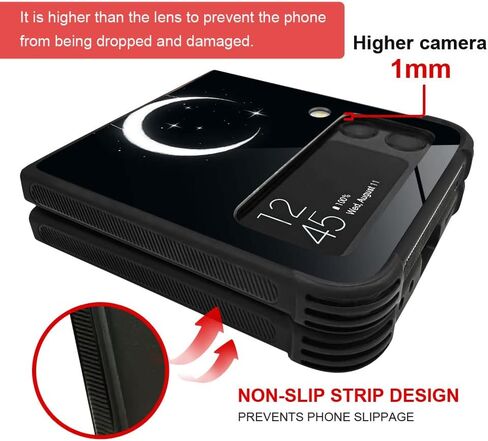 DAIZAG Case Compatible with Samsung Galaxy Z Flip 3 5G Case,Free Girl Under The Moon for Man Woman, Protection Shockproof Anti-Scratches TPU Case for Samsung Galaxy Z Flip 3 5G in Saudi Arabia