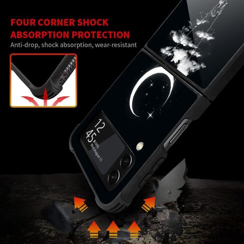 DAIZAG Case Compatible with Samsung Galaxy Z Flip 3 5G Case,Free Girl Under The Moon for Man Woman, Protection Shockproof Anti-Scratches TPU Case for Samsung Galaxy Z Flip 3 5G in Saudi Arabia