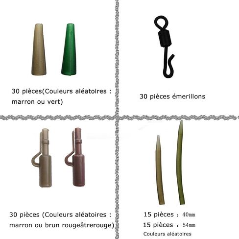 مجموعة أدوات صيد سمك الشبوط من JSHANMEI، 120 قطعة من مشابك الأمان الدوارة السريعة المضادة للتشابك، مجموعة ملحقات صيد سمك الشبوط in Kuwait