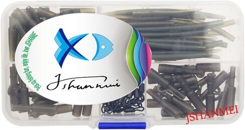 مجموعة أدوات صيد سمك الشبوط من JSHANMEI، 120 قطعة من مشابك الأمان الدوارة السريعة المضادة للتشابك، مجموعة ملحقات صيد سمك الشبوط in Kuwait