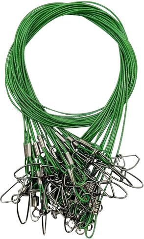 Stainless Steel High Strength Fishing Wire Leaders 120lb Heavy Rig Fishing Leaders with Swivel and Snaps Saltwater Line Wire Leader Connector 15pcs 21.6inch in Saudi Arabia