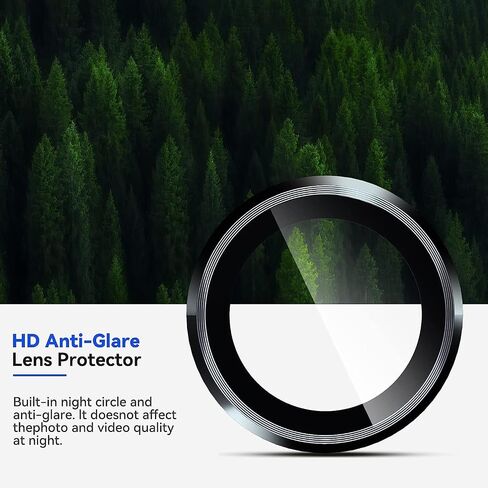 for Galaxy A15 5G Camera Lens Protector, Anti-Scratch HD Clarity 9H Tempered Glass with Aluminum Edging, Individual Lens Screen Protective Ring for A15 5G, 2 Set, Black in Saudi Arabia
