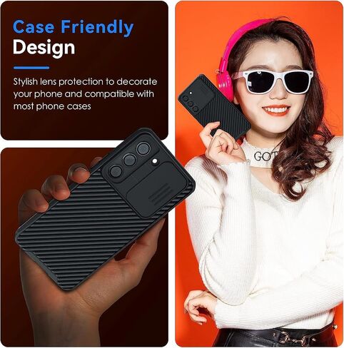 for Galaxy A15 5G Camera Lens Protector, Anti-Scratch HD Clarity 9H Tempered Glass with Aluminum Edging, Individual Lens Screen Protective Ring for A15 5G, 2 Set, Black in Saudi Arabia