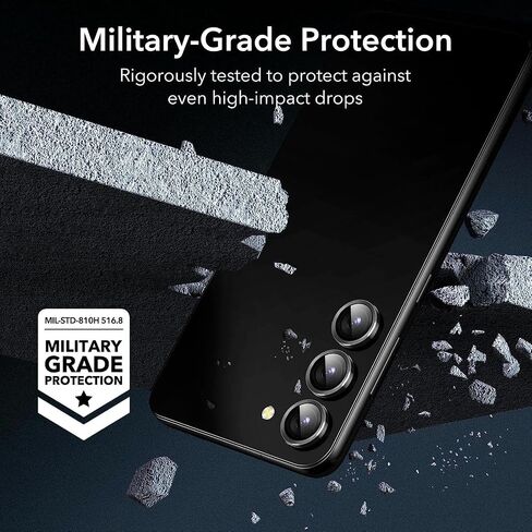 for Galaxy A15 5G Camera Lens Protector, Anti-Scratch HD Clarity 9H Tempered Glass with Aluminum Edging, Individual Lens Screen Protective Ring for A15 5G, 2 Set, Black in Saudi Arabia