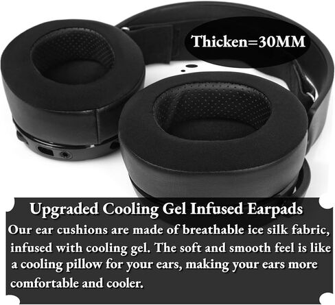 استبدال وسائد الأذن من الجل من Arctis 7P المتوافقة مع سماعات SteelSeries Arctis 7P 7P+/Arctis 5/Pro/Audio ATH M50 M50X M40X M50XBT /Hyper X Cloud II Cloud 1 (أسود) in Kuwait