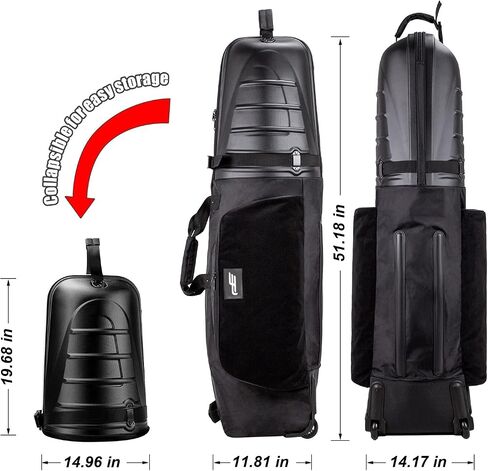 Golf Travel Bags for Airlines, 1680D Heavy Duty Oxford Golf Travel Bag, Lightweight and Easy to Maneuver, Excellent Zipper Protect Your Clubs in Saudi Arabia