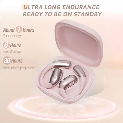 MINISO X28 Open Ear Headphones Wireless Earbuds Bluetooth 5.4 Air Conduction Sport Headsets with Earhooks, Sweat Resistant 80Hrs Playtime Earphones for Sport, Running -Green in Saudi Arabia