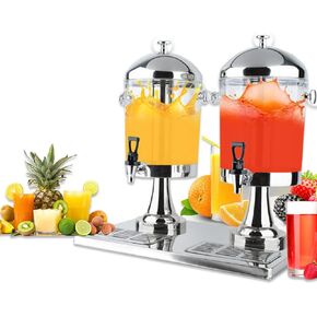 2 Gallon Beverage Dispenser, Hot Cold Drink Dispenser with Ice Container and Stainless Steel Drip Trays for Hot Tea, Coffee, Cold Milk, Water, Juice, Beer (2 Gallon) in Saudi Arabia