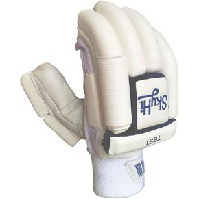 Test Cricket Batting Gloves | Lighweight Leather Cricket Batting Gloves for Mens Right Hand and Left Hand Batsman
