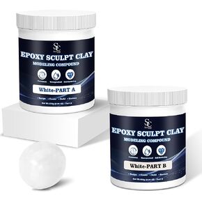 Epoxy Sculpt Clay, Epoxy Putty for Epoxy Sculpt, 2 Part Modeling Compound (A & B) of Sculpting Clay, Magic Sculpt Epoxy Clay for Sculpting, Modeling, Building and Repairing, 1 Pound, Natural
