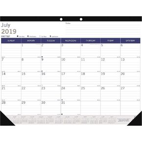 Blueline® DuraGlobe™ Academic Monthly Desk Pad Calendar, 13 Months, July 2024 to July 2025, 22" x 17" (CA177227-25)