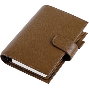 Moterm Personal Regular Rings Planner - Genuine Leather Binder Organizer (25mm Ring, Firm Pebbled-Sky Blue)