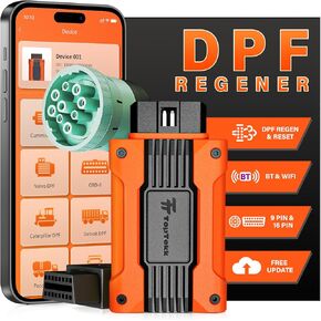 Emergency DPF Regener Tools, DPF Regeneration and Reset Device for Heavy Duty Trucks, DPF Regeneration Scanner – Truck Engine Compatible with Cummins, Caterpillar, Paccar, and Detroit Engines